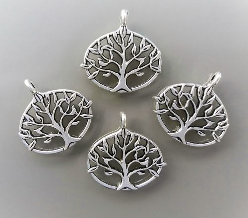 4 pendentifs ovales arbre de vie