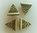 15 perles triangles 14 mm coloris bronze