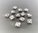 12 perles carrés métal coloris argent