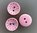 10 boutons bois roses 18 mm motif noeud