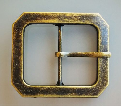 Boucle de ceinture octogonale bronze
