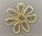 4 pendentifs 55 mm fleur filigrane doré