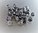 Lot de 30 perles 10 mm noires avec strass