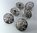 6 boutons 23 mm métal coloris gris acier