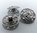6 boutons 23 mm métal coloris gris acier