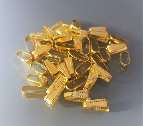 40 bélières 10 mm métal coloris doré