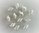 12 perles losanges métal coloris argent