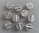 10 perles 13 mm rondes et plates
