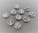 10 perles 13 mm rondes et plates