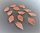 12 breloques feuilles 17 mm coloris cuivre