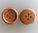 8 boutons bois marron ronds 20 mm 4 trous