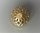 6 boutons boules 25 mm métal doré et strass