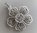 Pendentif fleur 5,7 cm métal coloris argent