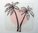 Transfert palmier 23cm coloris rose et prune