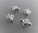 20 perles losanges métal coloris argent