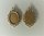 8 pendentifs cabochons ovales 18X13mm bronze