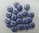 20 boutons 15 mm plastique bleu marine