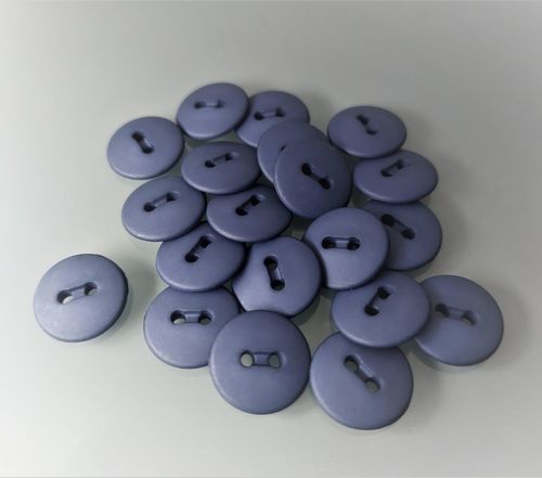 20 boutons 15 mm plastique bleu marine