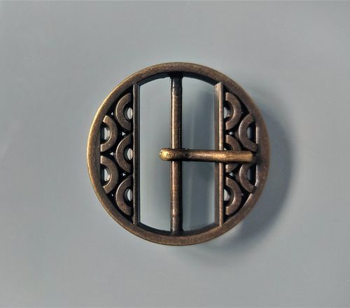 Boucle de ceinture coloris bronze passage 3 cm