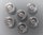 6 boutons fantaisies 18 mm coloris argent